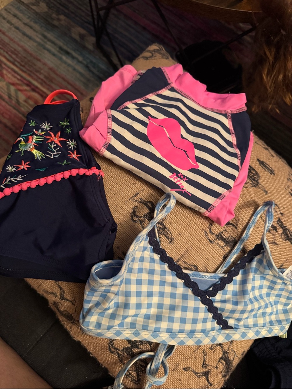 3 pieces of the tops of a bathing suit they don’t match NO BOTTOMS